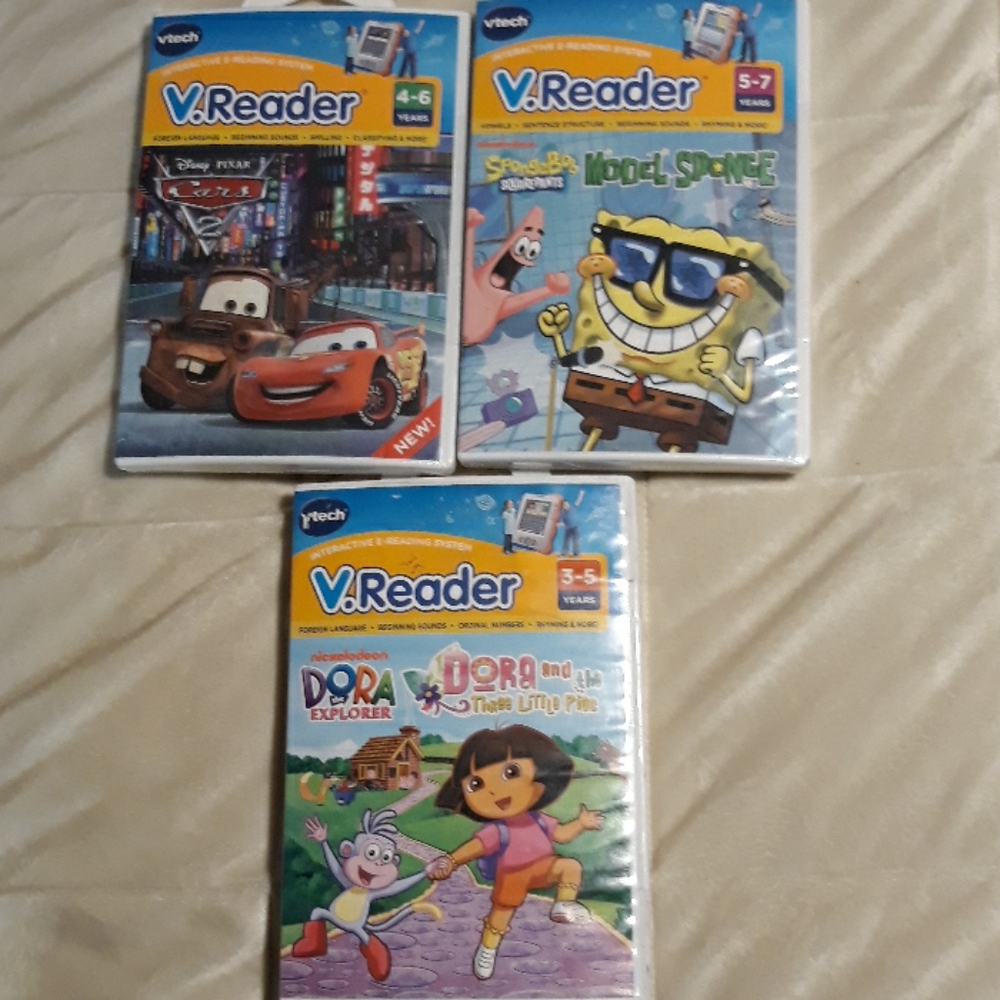 ( 3 ) vtech  V.reader games